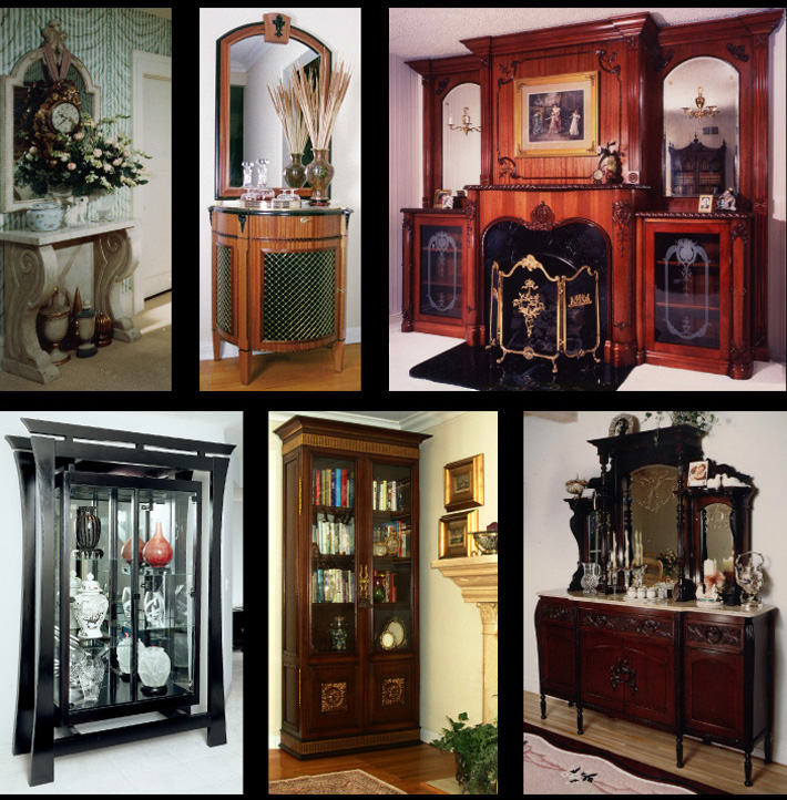 Fine Custom Furniture - Veneering, Carving, Etched Glass, Ornanmentation, Custom Finishes